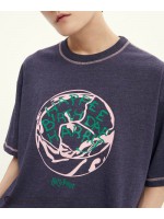 韓國Romantic Crown - [HP X RMTC] HAPPY B DAY CAKE T-SHIRTS_MELANGE BLUE